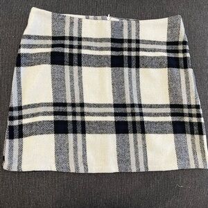 Noisy May Black & White Plaid Mini Skirt